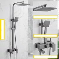 Shower tiang column panas dingin grey /Shower set kamar mandi abu