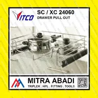 Vitco XC SC SM 24060 Rak Bumbu Tarik Laci Dapur Stainless Drawer Gelas