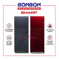 Sharp Kulkas 2 Pintu SJ-246XG-MR/MS / SJ 246 XGMR / SJ 246 XGMS