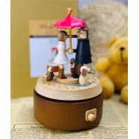 MUSIC BOX WOODERFUL LIFE LOVE UMBRELLA