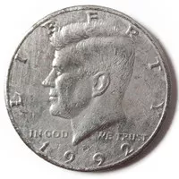 Koin kuno asing Half Dollar Amerika 1992