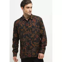 Batik First Shirt Slim Long Sleeve Batik Dobby-HIHC Black