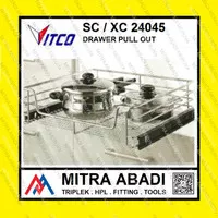 Vitco XC SC SM 24045 Rak Bumbu Tarik Laci Dapur Stainless Drawer Gelas