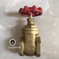 Stop Kran / Gate Valve 1,5 (kuningan)