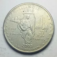 Uang Koin Amerika Quarter Dollar Tahun 2003 Denver Illionis