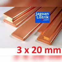 Busbar / Rail Copper 3x20 / Plat Copper Import 3 x 20 mm Tembaga 1 mtr