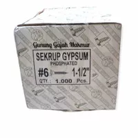Sekrup gypsum 6x1.1/2 isi 1000