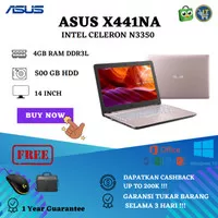 ASUS X441NA INTEL N3350 - 4GB RAM/500GB HDD/DVD RW/14"/WIN10/NEW