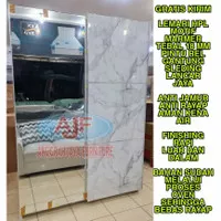 Lemari Pakaian HPL 2 Pintu Sliding jumbo 18mm Rel Gantung Lemari Baju