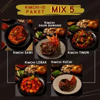 Kimchi MIX 5 (Sawi, Timun, Lobak, Daun Bwg, dan Kucai) 1 Kg