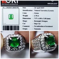 Cincin Perak Natural Tsavorite Garnet Tanzania