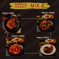 Kimchi MIX 4 (Sawi, Lobak, Timun, Kucai) 1 Kg