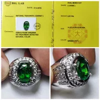 Cincin Perak Natural Tsavorite Garnet Tanzania Green