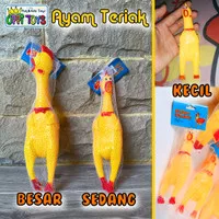 Mainan karet ayam penyet - Mainan Ayam Mencicit/teriak/berkokok