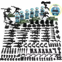 Lego Swat Set 6 Army Minifigure Soldier Pasukan Military Police Blue