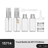 Miniso Travel Bottle Set Isi 5pcs Kit / Miniso Make Up Travel Bottle