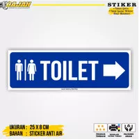 Stiker Toilet Kanan / Stiker Penunjuk Toilet Kanan
