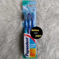 Pepsodent Double Care Clean Soft 3s Sikat Gigi Isi 3