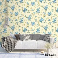 Wallpaper dinding motif bunga cantik