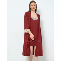 Baju Tidur Kimono 878 Lingerie Seksi Cantik Premium Lace Piyama Wanita