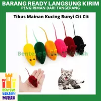 PET Mainan Kucing Interaktif Bentuk Tikus Bunyi Cit Cit Cat Toy Mouse