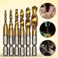 Mata Bor Pembuat Ulir Drat baut Drill M3-M10 6 PCS