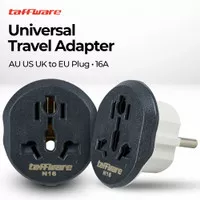 Loop Universal Travel Adapter AU US UK to EU Plug 16A - N16 - Black