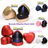 Kotak Cincin / Ring Box Cincin Couple Lampu LED bisa 2 cincin Tunangan