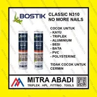 BOSTIK No More Nails GRAB Lem Sealant Serbaguna Kayu Semen Bata Besi