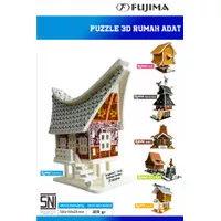 Mainan Puzzle 3D Rumah Adat Spon Eva Fujima Aman Untuk Edukasi Anak