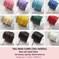 Tali Kulit Korea 3MM Wax Cord Bahan Gelang Kalung Craft BHN327