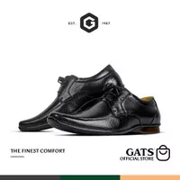 GATS - ZU 0003 - Sepatu Kulit Oxford Hitam Casual Pria