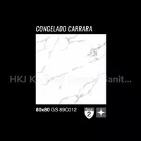 Granit Garuda Congelado Carrara ukuran 80x80 GS 89C012 Kualitas 1