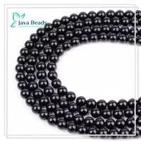 Batu Black Onyx Bahan Gelang Batu Alam 4mm 6mm 8mm 10mm 12mm 14mm