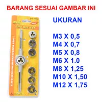 pembuat drat luar baut / tap snei / hand tap / tap and die set