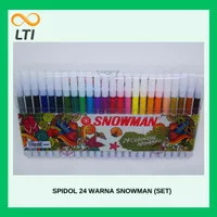 Spidol Snowman 24 Warna PW-24A Coloring Markers Snowman / SET