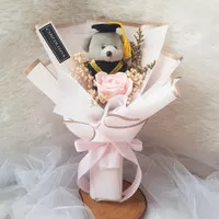 1stem Mini Soap Flower Graduation Doll Buket Bunga Sabun Boneka Wisuda