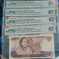 Uang kuno 10000 Kartini 1985 PMG 67