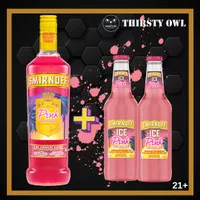 Smirnoff Vodka Pink Lemonade Liqueur 700ml + Smirnoff Ice Pink 2 Botol