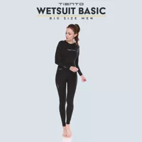 Tiento Wetsuit Basic Black Swimwear Women Pakaian Renang Diving Wanita