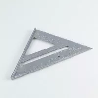 Penggaris Siku Mistar Triangle Ruler Aluminium Penggaris Besi Gray