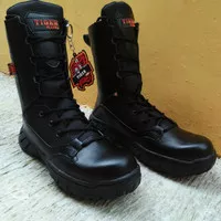 Sepatu pdl hitam kulit Sepatu damkar pol pp 