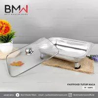 tempat prasmanan full kaca / wadah prasmanan makanan stainless 