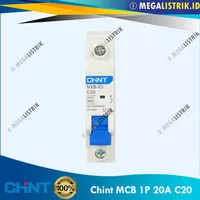 Chint MCB 1 Phase 20 Ampere / 1P 20A / 20 A 6kA SNI NXB-63 C20 (SKU