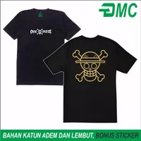 Baju Kaos Anime Logo One Piece Strawhat Pirate Cotton Combed 30s Murni