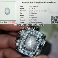 Natural white sapphire star birma safir burma no treatment