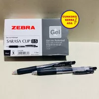 PULPEN ZEBRA SARASA CLIP 0,5 MM ( TINTA HITAM ) / 1 BOX ISI 12 PCS