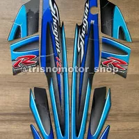 STICKER STRIPING SUZUKI SHOGUN 125 R MUTIARA 2005 2006 HITAM BIRU