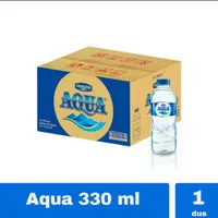 Aqua botol kecil 330ml, 1 dus isi 24 botol MURAH