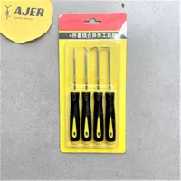 Pick Hook 4 pcs set Alat obeng cungkil kait congkel seal gasket O ring